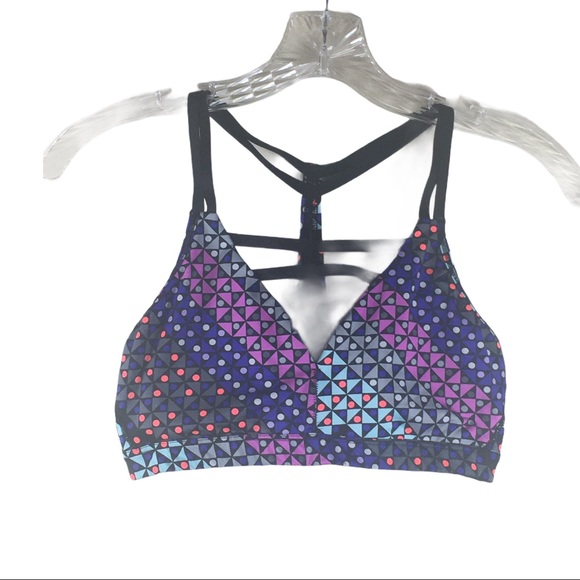 Victoria secret sports bra multicolored strappy racer back black and tea… - Picture 6 of 7